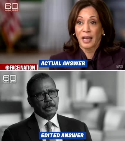 LOL- WATCH: New Video Shows How CBS Edited Harris Interview to Help Her