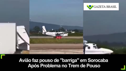 Avião faz pouso de "barriga" em Sorocaba Após Problema no Trem de Pouso