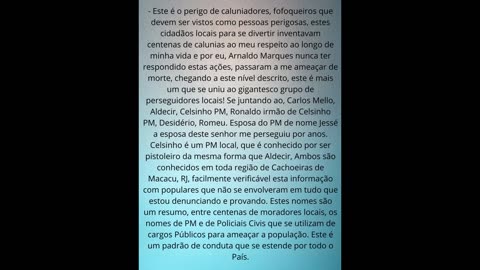 Fabinho! Morador de Cachoeiras de Macacu RJ! Torturador que me perseguiu por décadas!