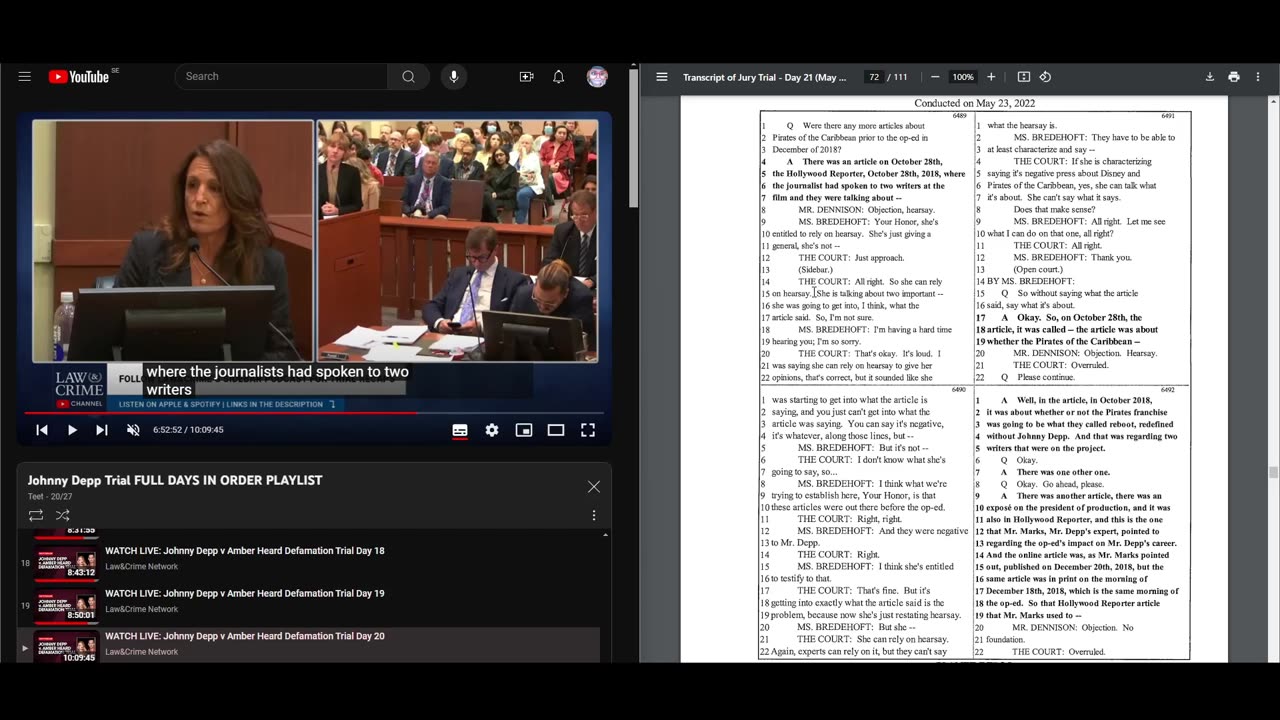 Couples react: Depp vs Heard transcripts of the trial day 20 (part 3)