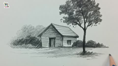 Pencil Scenery Drawing for Beginners