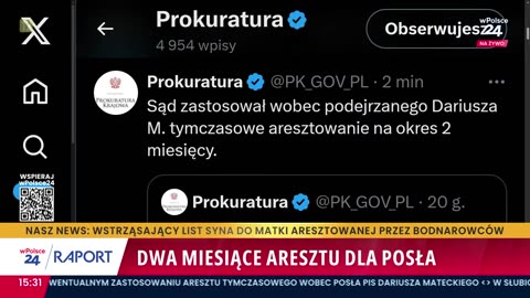 PL PILNE! Sąd zdecydował - 2 miesiące aresztu dla posła Dariusza Mateckiego