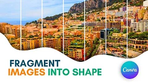 How to Create Fragment images into shape in Canva l Grid Design Animation in Canva l easy canva