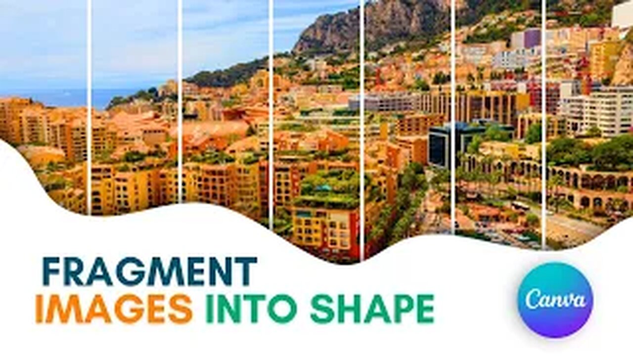How to Create Fragment images into shape in Canva l Grid Design Animation in Canva l easy canva