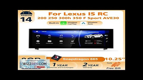 Android 14 Car Radio For Lexus IS RC 200 250 300 350 Review