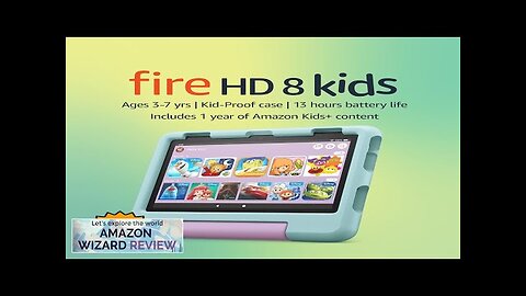 Amazon Fire HD 8 Kids tablet ages 3-7. Top-selling 8" kids tablet Review