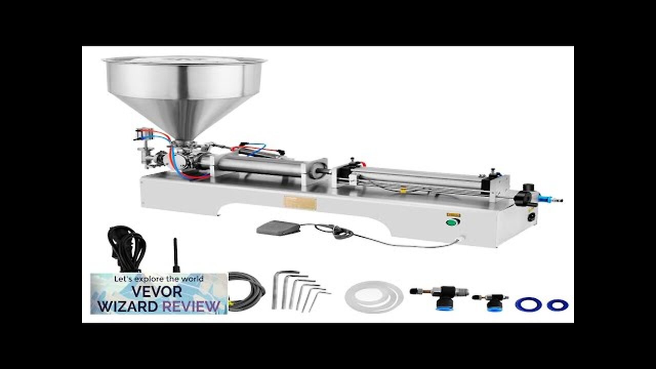 VEVOR Pneumatic Liquid Paste Filling Machine 50-500ML Volume Horizontal Cream Filling Review