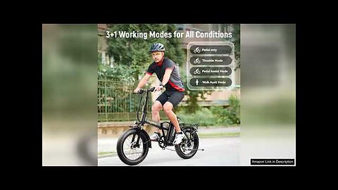 Foldable Electric Bike for Adults 30+MPH 48V 20Ah Removable Battery Review