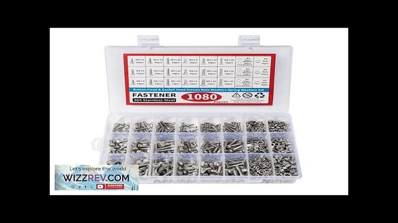 1080pcs Nuts And Bolts Assortment Kit M3 M4 M5 M6 Screw Set Review