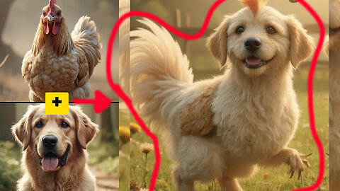 Dog vs Chicken 😱| Lets Create hybrids Ep 05. #hybrid #fusion #animals