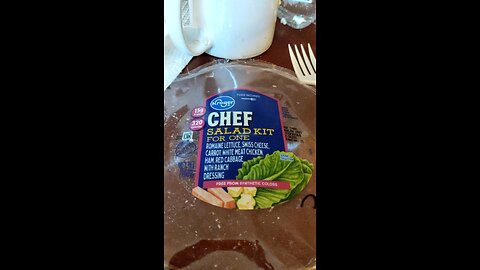 Eating Kroger Chef Salad Kit For One, Dbn, MI, 3/4/25