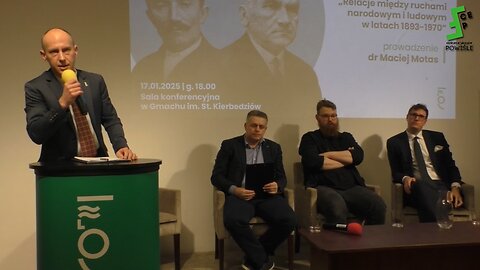 Dyskusja podczas Konferencji "Relacje narodowców i ludowców 1893-1970" w Bibliotece Publ. 17.1.2025