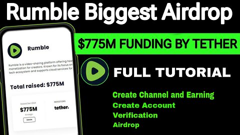 How to creat rumble account | How to verify rumble channel | Rumble Airdrop 2025