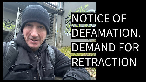 PUBLIC NOTICE OF DEFAMATION AND DEMAND FOR RETRACTION