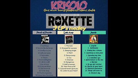 kriSolo - Roxette - 3 lp's compilation