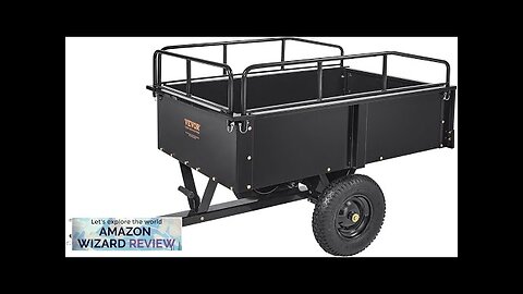 VEVOR Heavy Duty ATV Trailer Steel Dump Cart Tow Behind 750 lbs Review