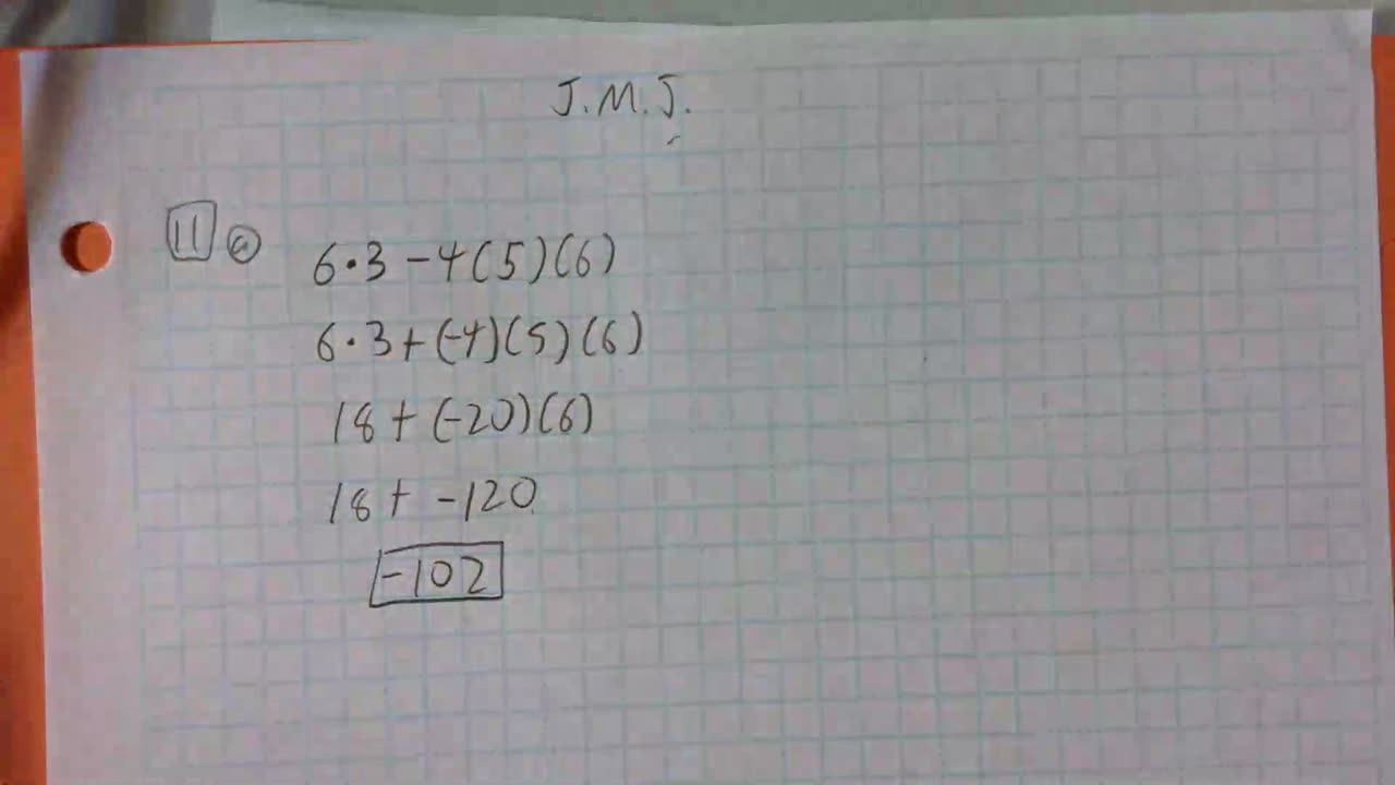 Saxon Algebra 1 Lesson 11 (a)