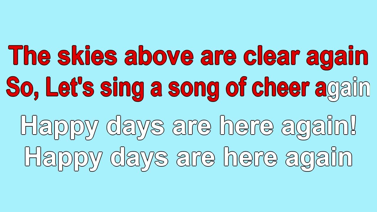 Happy Days are Here Again (1929)
