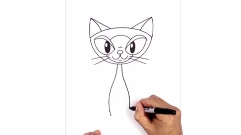 How to Draw Siamese Cat Art Tutorial