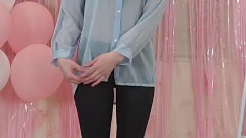 Try on transparent shirts!