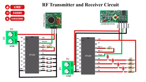 RF Transmitter and Receiver Circuit
