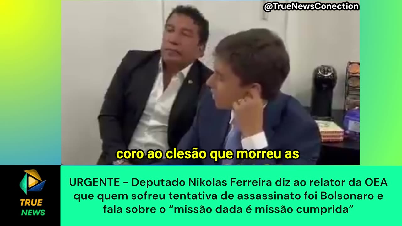 URGENTE - Deputado Nikolas Ferreira diz ao relator da OEA