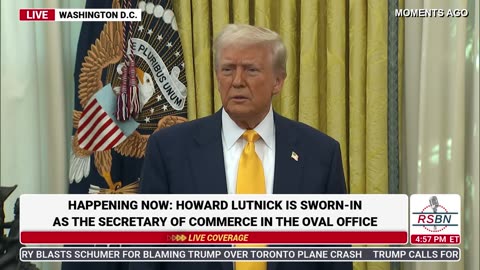 WATCH: Howard Lutnick Swears In to Become the Secretary of Commerce
