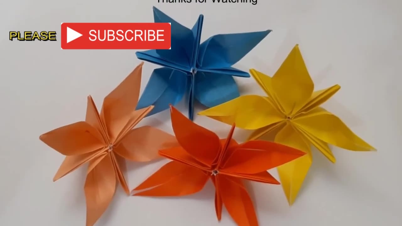 Origami petals flower