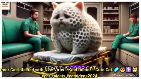 Poor Cat Infected with New Virus ⎮ Kind Doctor ⎮ Cute Cat 🦠🧑‍⚕️🐱 #cat #aicats #catvideos2024