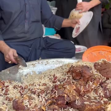 Mountain Golden Pulao - Zaiqa Chawal - Beef Channa Chawal - Street Food Peshawar #rice