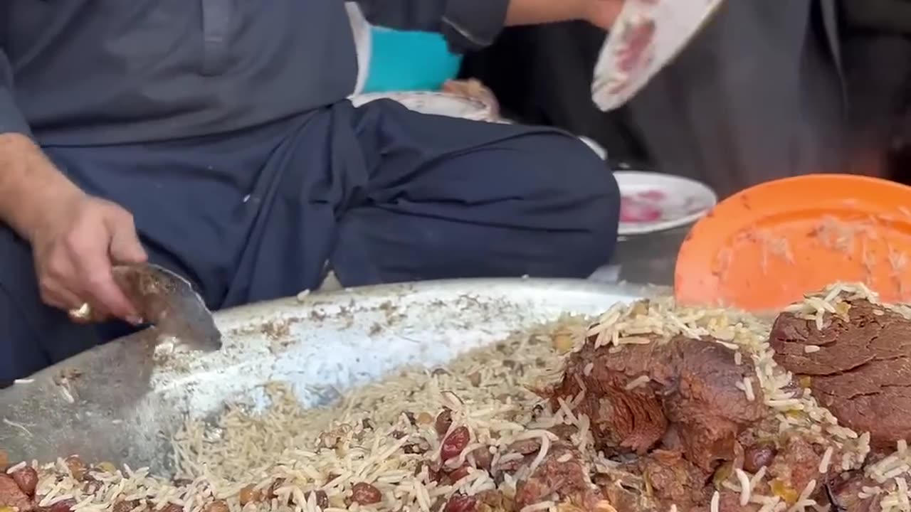 Mountain Golden Pulao - Zaiqa Chawal - Beef Channa Chawal - Street Food Peshawar #rice