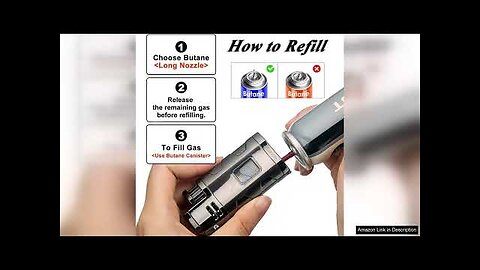 Torch Lighter Triple Jet Flame Refillable Butane Cigar Lighter Windproof Lighter Review