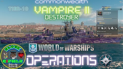 *SPECIAL PREMIUM* Commonwealth Destroyer Tier-10 Vampire II in ops mode | World of Warships