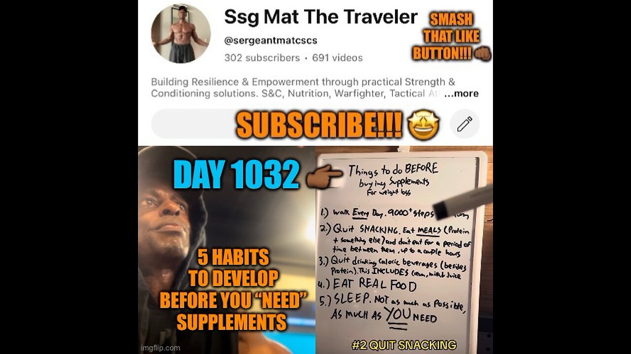 5 Habits to develop before you “need” supplements (Day 1032)