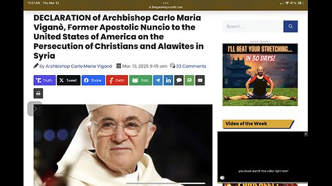 DECLARATION of Archbishop Carlo Maria Viganò on the Persecution of Christians and Alawites in Syria