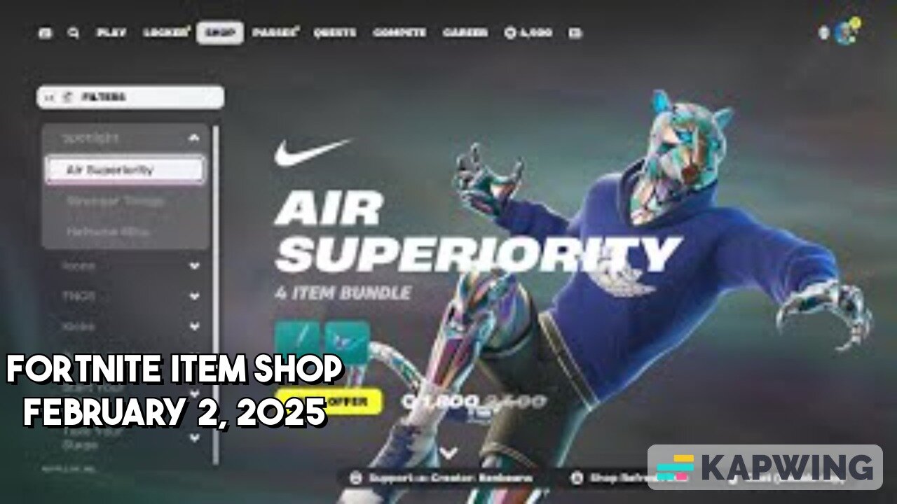 Fortnite Item Shop|February 2, 2025(*New* Air Superiority Bundle & Jaina Skin)