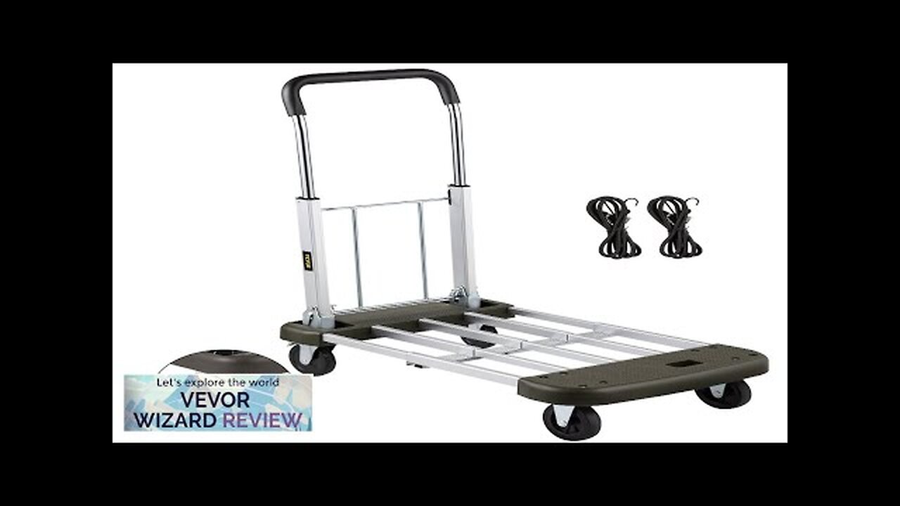 VEVOR Folding Hand Cart 330 lb Capacity Dolly Truck w/ 4 Wheels Review