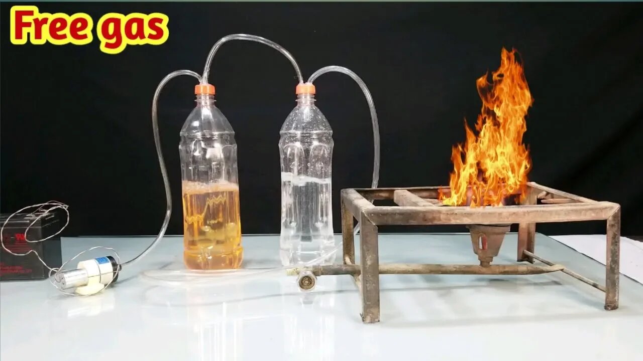 How to make Free Lpg gas at home | petrol and Water |.