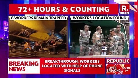 Telangana Tunnel Collapse_ Rescue Forces Find Trapped Workers’ Location Using Phone Signals _ Day 3