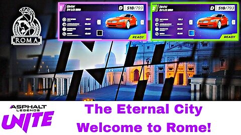 Switch Asphalt Legends Unite G2, 2P local splitscreen on The Eternal City, BMW Z4 LCI 89s!