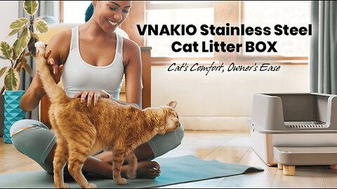 Stainless Steel Cat Litter Box - Enclosed Litter Box