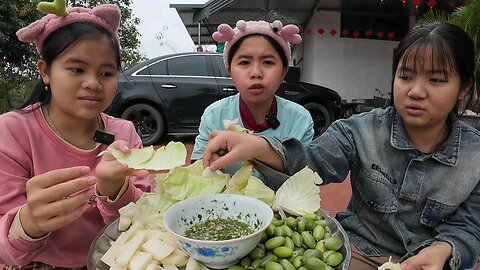 ASMR, Mukbang Super Sour Green Punch Cabbage Roll • Duong cookie • ADXstore