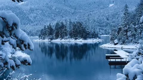 Germany's most beautiful lake view in winter ❄️🌲