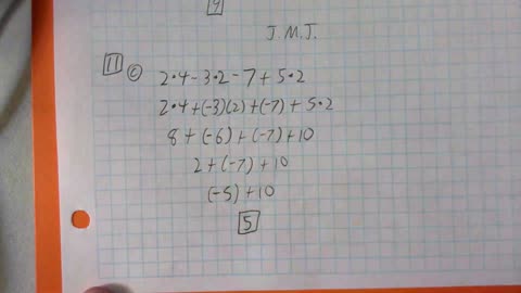 Saxon Algebra 1 Lesson 11 (c)