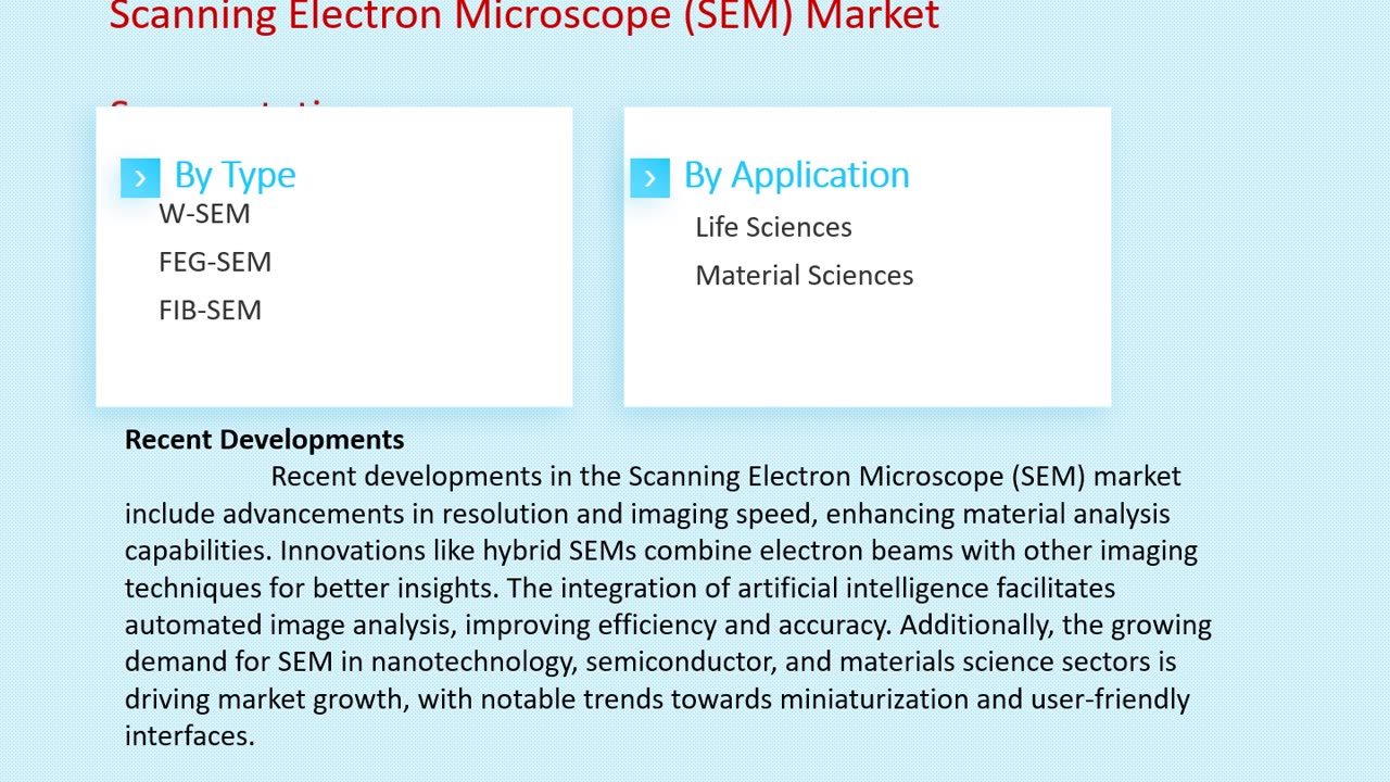 Scanning Electron Microscope (SEM) Market: Insights and Forecast to 2033 | Market Strides