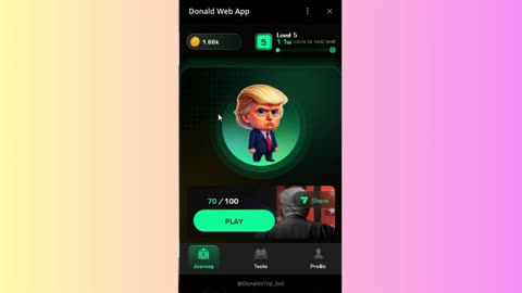 new mining mini app telegram bot donald web