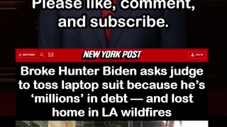 Hunter Biden asks judge to toss laptop suit because he’s millions in debt