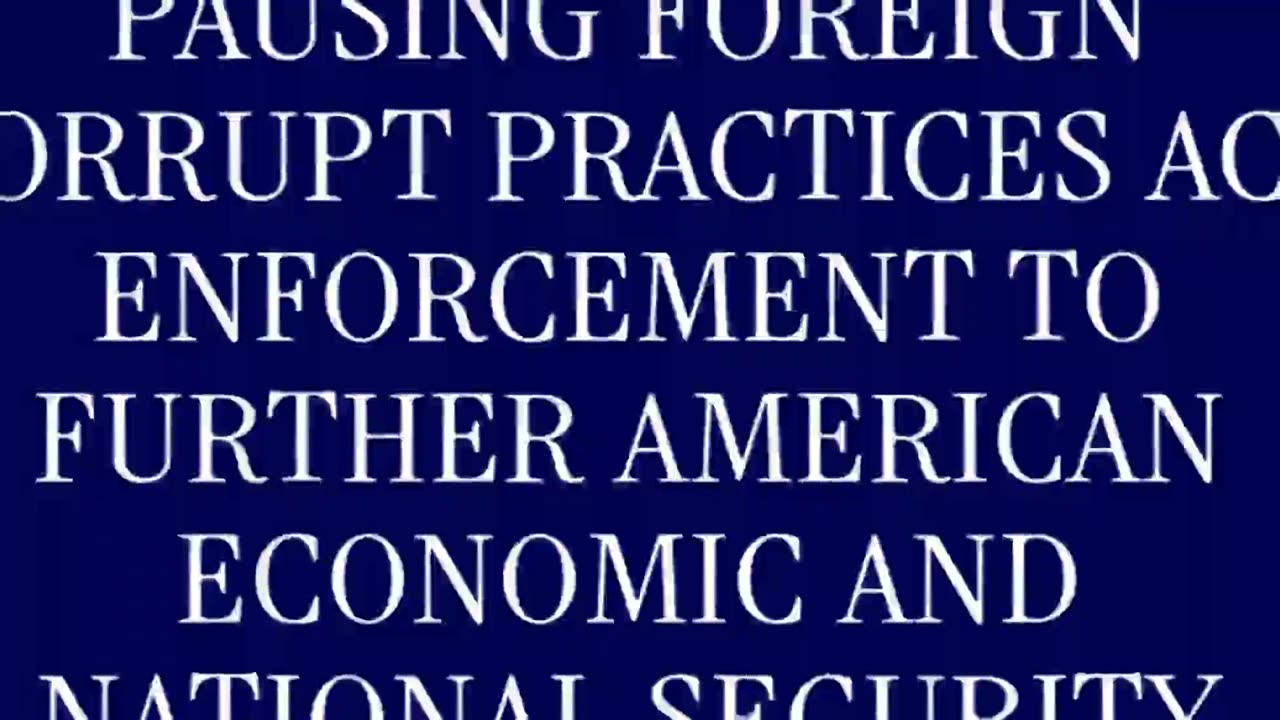 Trump pausing foreign corrupt practices to further american economic and national security 🇺🇸