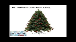 Large Artificial PVC Christmas Tree base mixed pine cones and red fruit Review