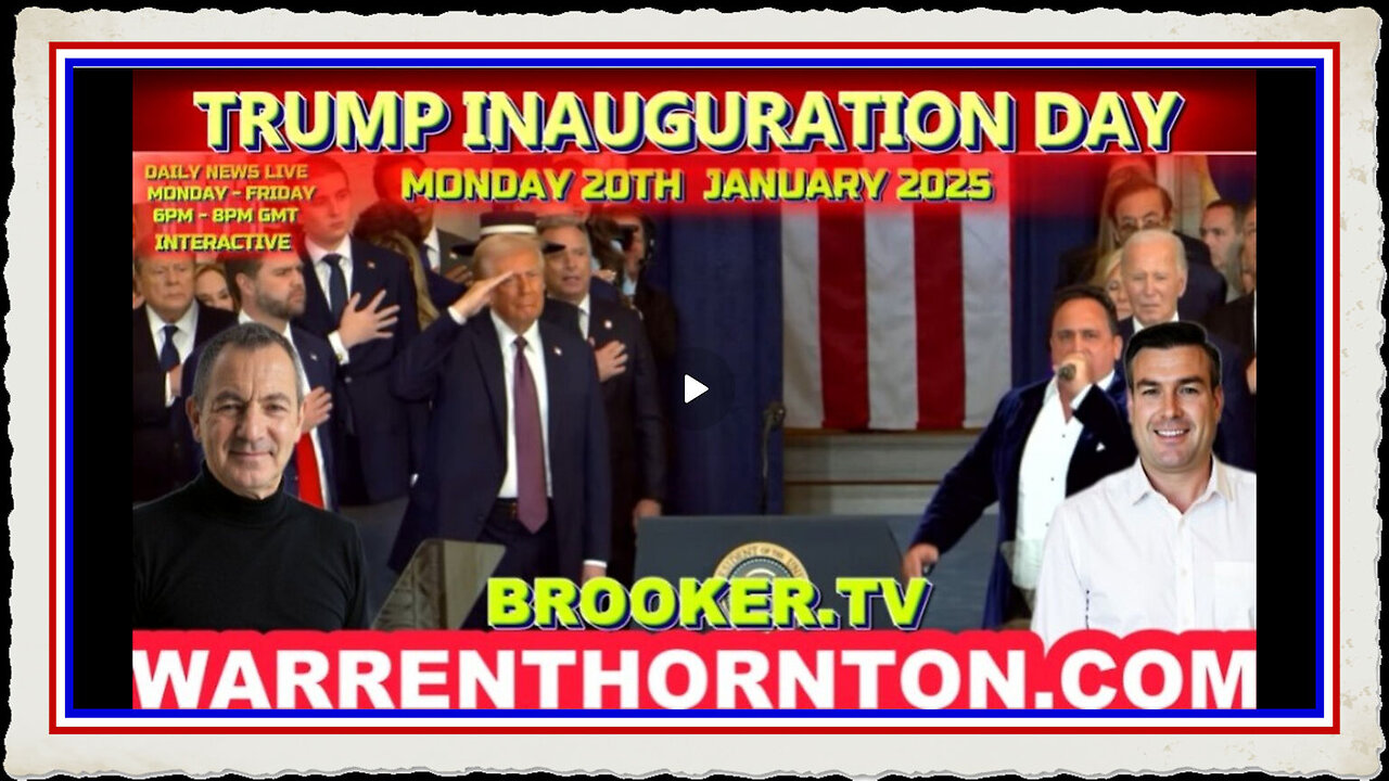 TRUMP INAUGURATION DAY WITH WARREN THORNTON, PAUL BROOKER LEMBIT OPIK